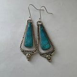Turquoise Sterling Silver hooped earring