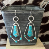 Turquoise Sterling Silver hopped earring
