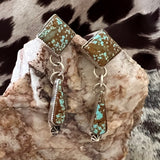 Turquoise Sterling Silver hanging post earring
