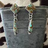 Turquoise Sterling Silver hanging post earring