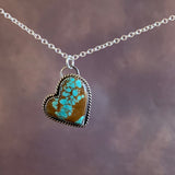 #8 Turquoise heart Sterling Silver Necklace
