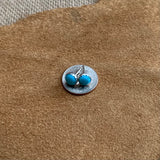 Sterling Silver Blue Kingman Turquoise 6MM stud earrings