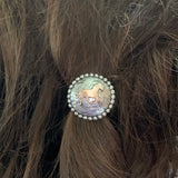 Copper walking Horse Sterling Silver Hair Ties
