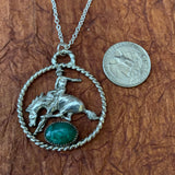 Bronc rider Rodeo necklace