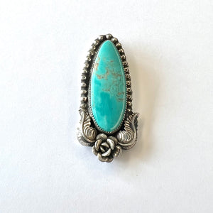 Stunning Turquoise with a rose Pendant