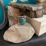 Wide Band Turquoise ring Size 9