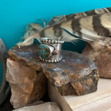 Wide Band Turquoise ring Size 10.5