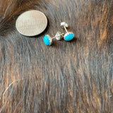 Sterling Silver Kingman Turquoise Stud  post earrings