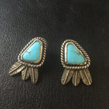 Sterling Silver Post Feather Earrings