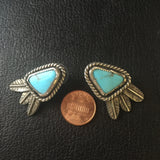 Sterling Silver Post Feather Earrings