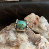 Wide Band Turquoise ring Size 11