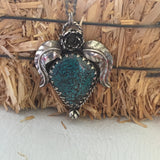 Sterling Silver Angel with Cloud Mountain Turquoise