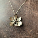 Sterling Silver Orchid Necklace